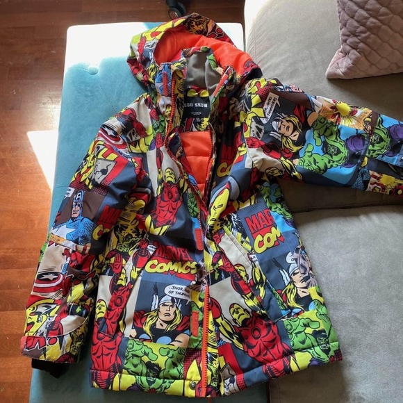 Gsou Marvel snow jacket boys size 8/10 Great Condition - Picture 4 of 5